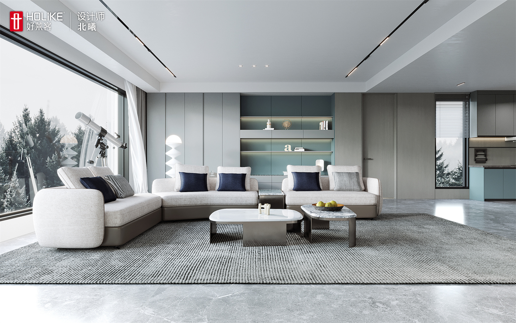 185㎡时尚轻奢大平层，潮流图案+悬浮黑科技，实名羡慕！